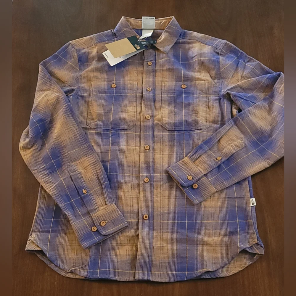 The North Face Mens Arroyo LW Flannel Shirt Size S Almond Butter Plaid‎ NWT